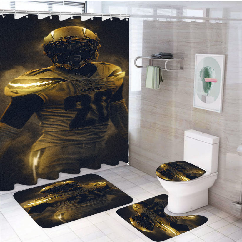 Desmond King Los Angeles Chargers 4Pcs Bathroom Set Shower Curtain