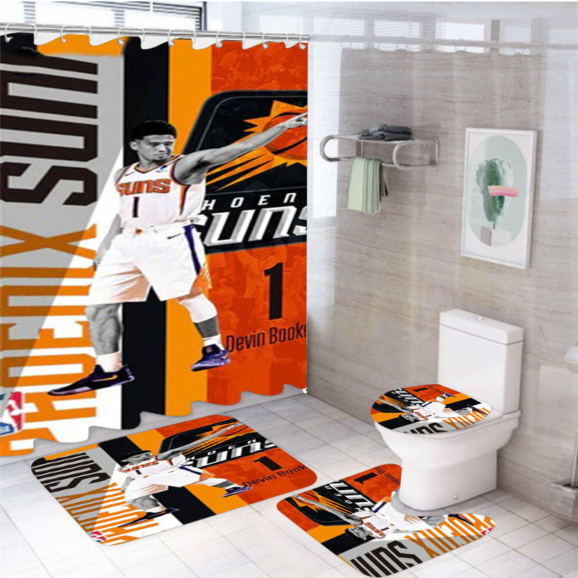 Devin Boker Phoenix Suns 4Pcs Bathroom Set Shower Curtain