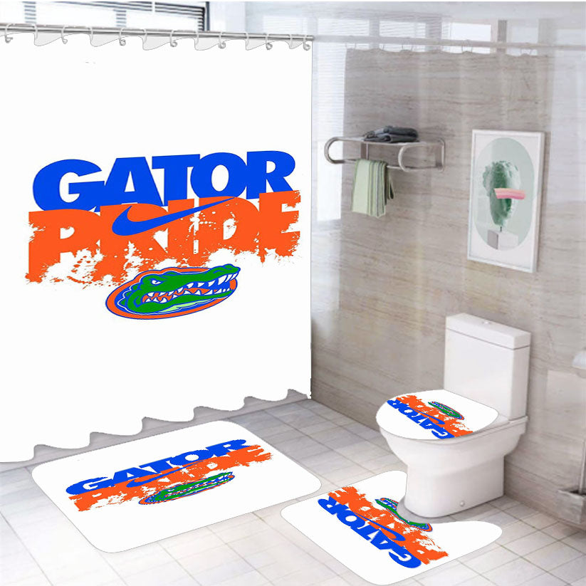 Florida Gators Pride Nike 4Pcs Bathroom Set Shower Curtain