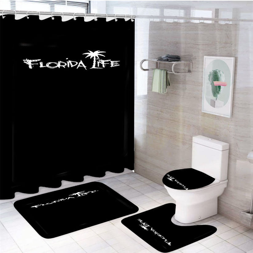 Florida Grown Life 4Pcs Bathroom Set Shower Curtain