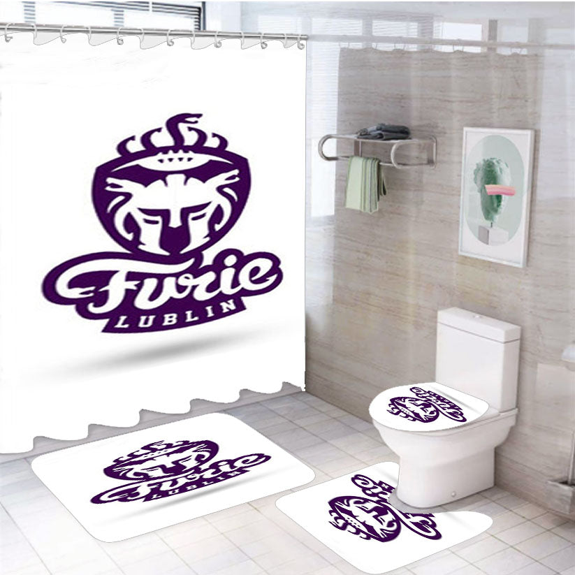 Furie Lublin Logo 4Pcs Bathroom Set Shower Curtain