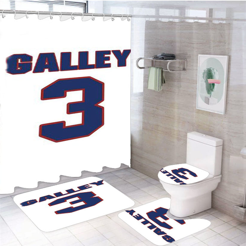 Garry Galley National Hockey 4Pcs Bathroom Set Shower Curtain