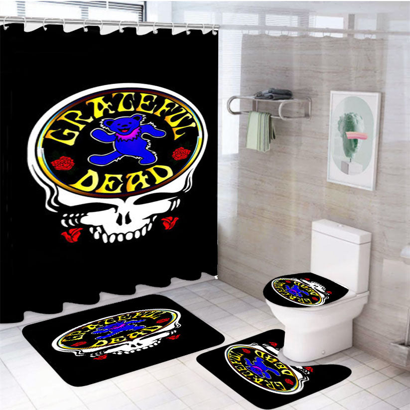 Grateful Dead Classic Rock 4Pcs Bathroom Set Shower Curtain