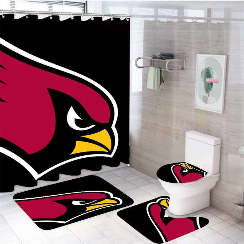 Head Atlanta Falcons Logo 4Pcs Bathroom Set Shower Curtain