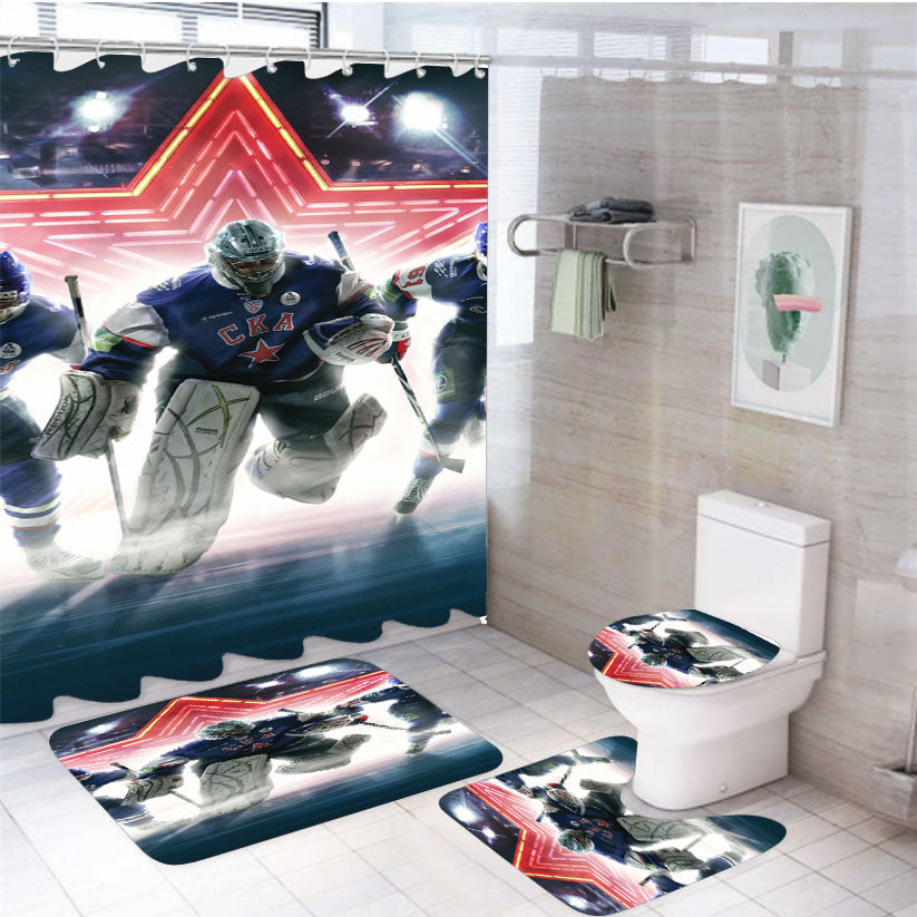 Hockey Team Cka Nhl 4Pcs Bathroom Set Shower Curtain