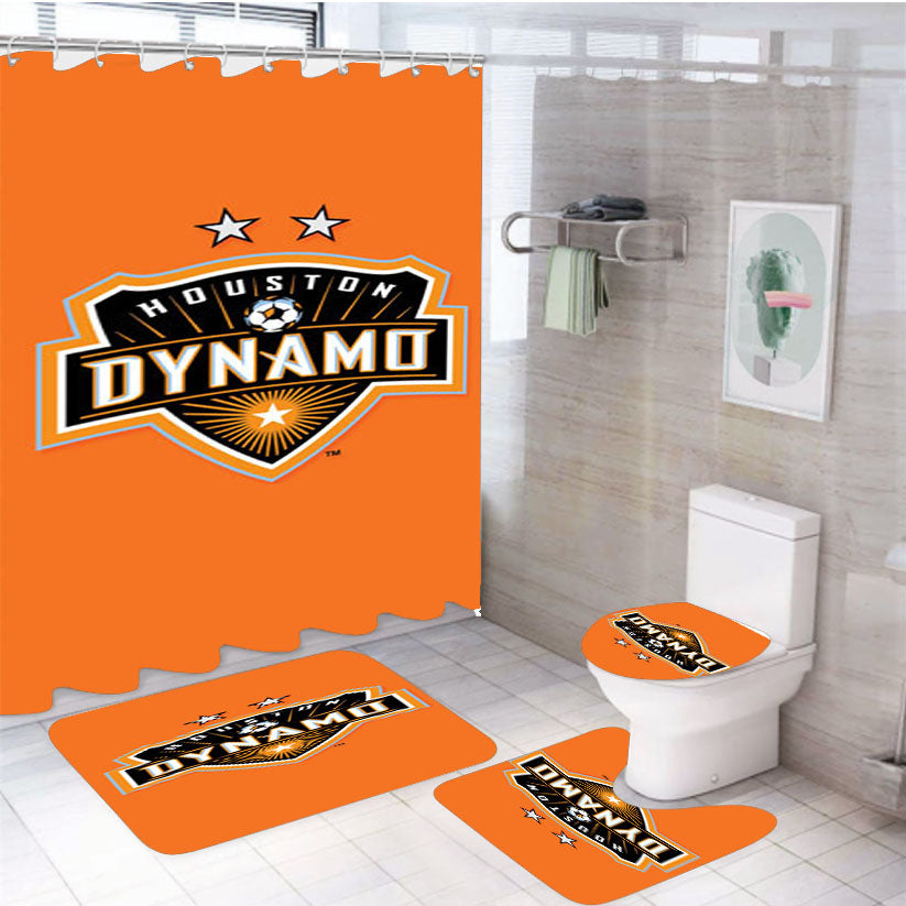 Houston Dynamo Soccer Club 4Pcs Bathroom Set Shower Curtain
