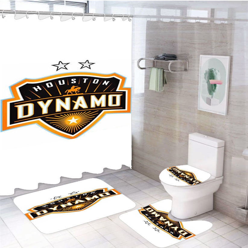 Houston Dynamo Stars 4Pcs Bathroom Set Shower Curtain