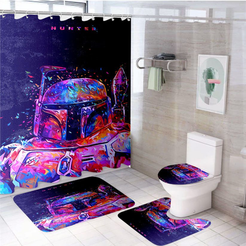 Hunter Of Star Wars 4Pcs Bathroom Set Shower Curtain