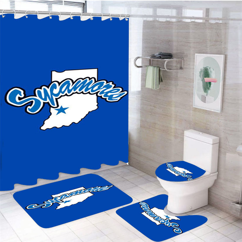 Indiana State University Logo 4Pcs Bathroom Set Shower Curtain