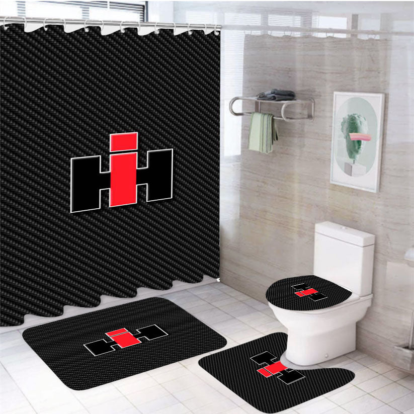 International Harvester Ih 4Pcs Bathroom Set Shower Curtain