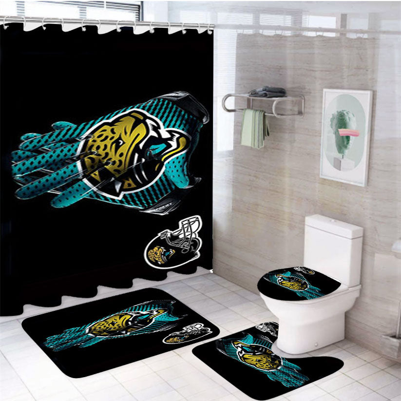 Jacksonville Jaguars Jaguars 4Pcs Bathroom Set Shower Curtain