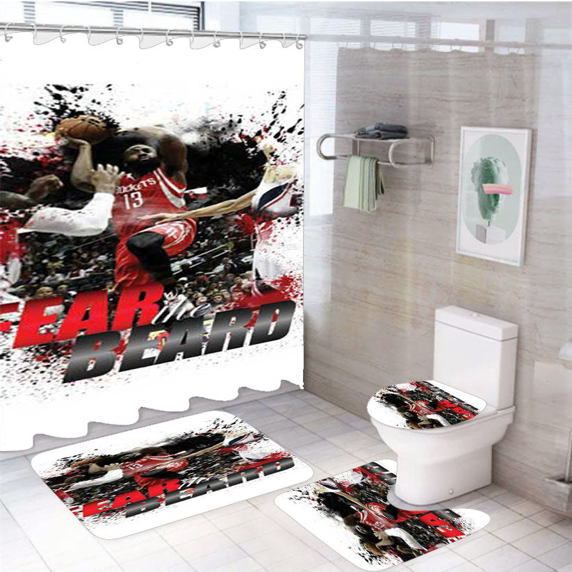 James Harden Splatter 4Pcs Bathroom Set Shower Curtain