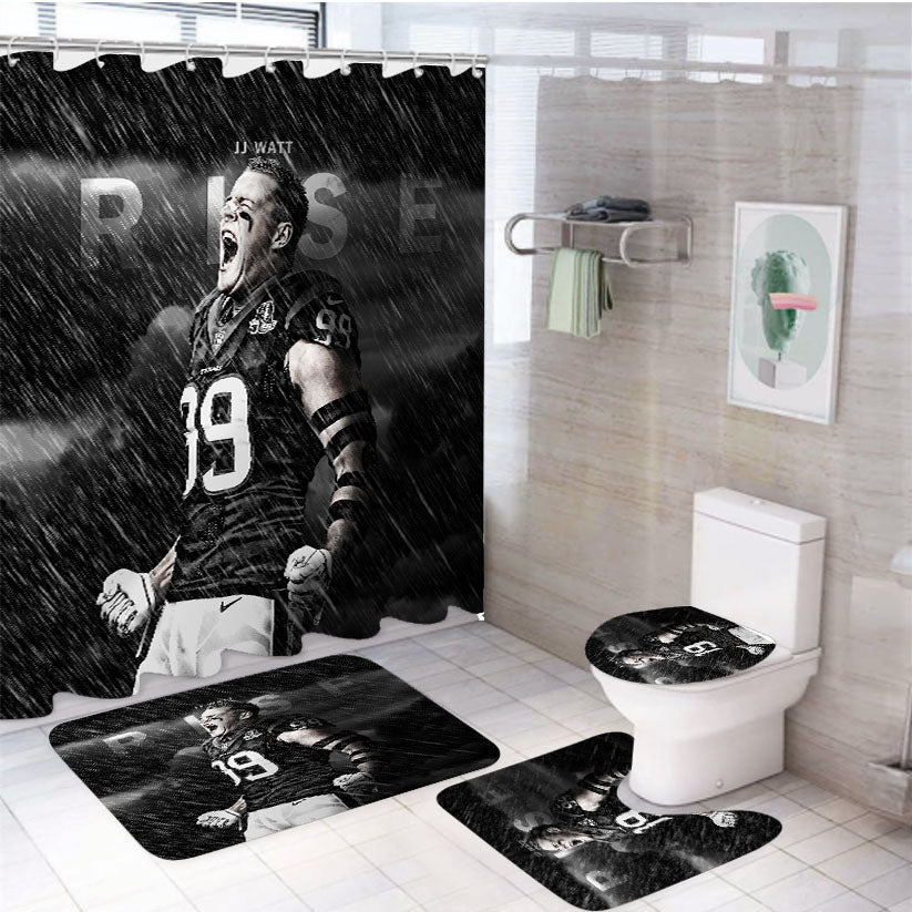 Jj Watt Nfl Pro Playerjpg 4Pcs Bathroom Set Shower Curtain