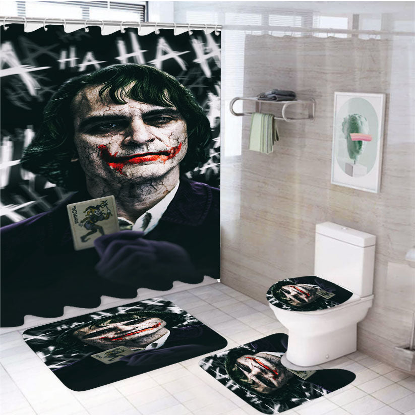Joaquin Rafael Phoenix Joker Movie Art 4Pcs Bathroom Set Shower Curtain