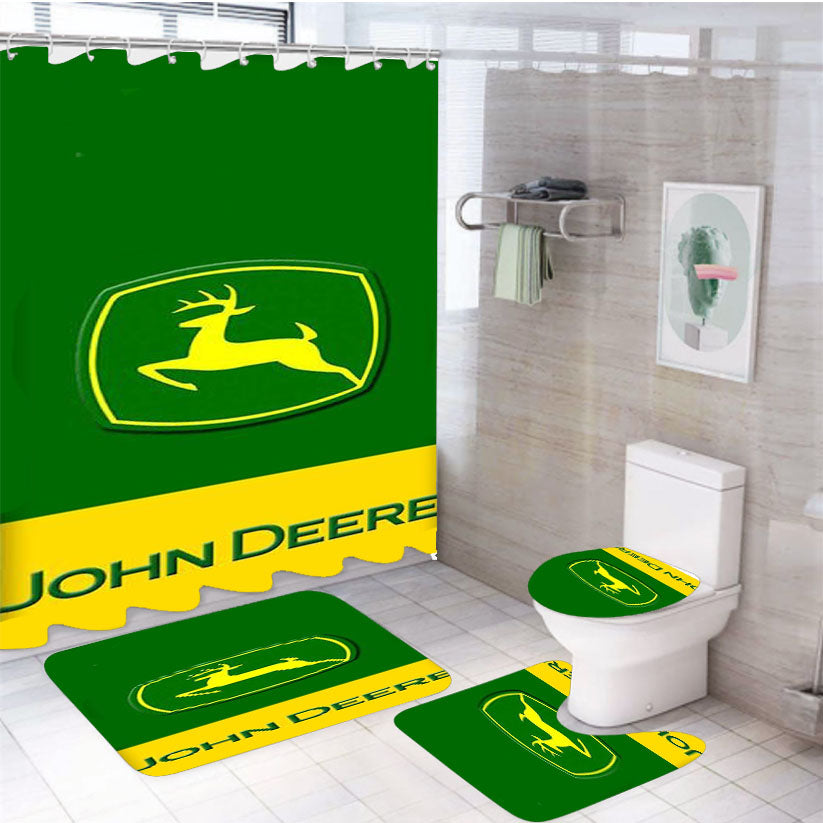 John Deere 4Pcs Bathroom Set Shower Curtain