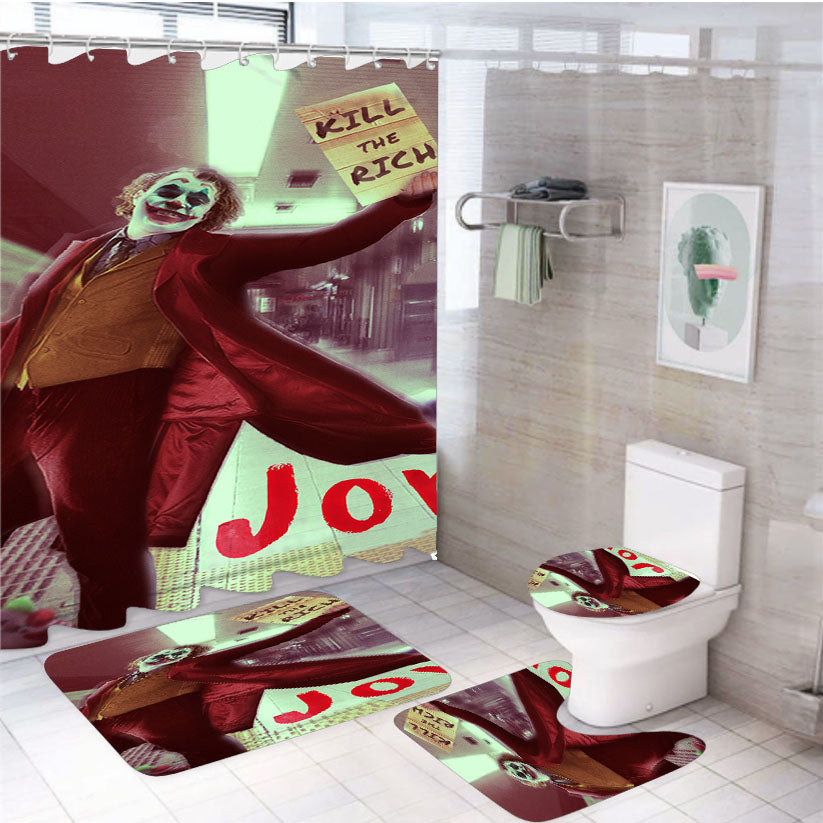 Joker Kill The Rich 4Pcs Bathroom Set Shower Curtain