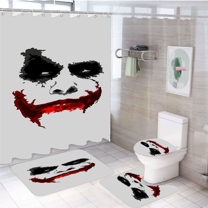 Joker Wallpaper 4Pcs Bathroom Set Shower Curtain