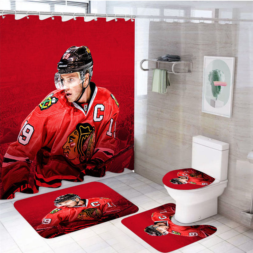 Jonathan Toews Nhl 4Pcs Bathroom Set Shower Curtain