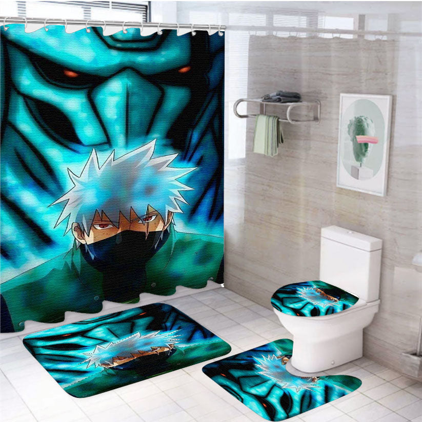 Kakashi Green Susanoo Biju 4Pcs Bathroom Set Shower Curtain