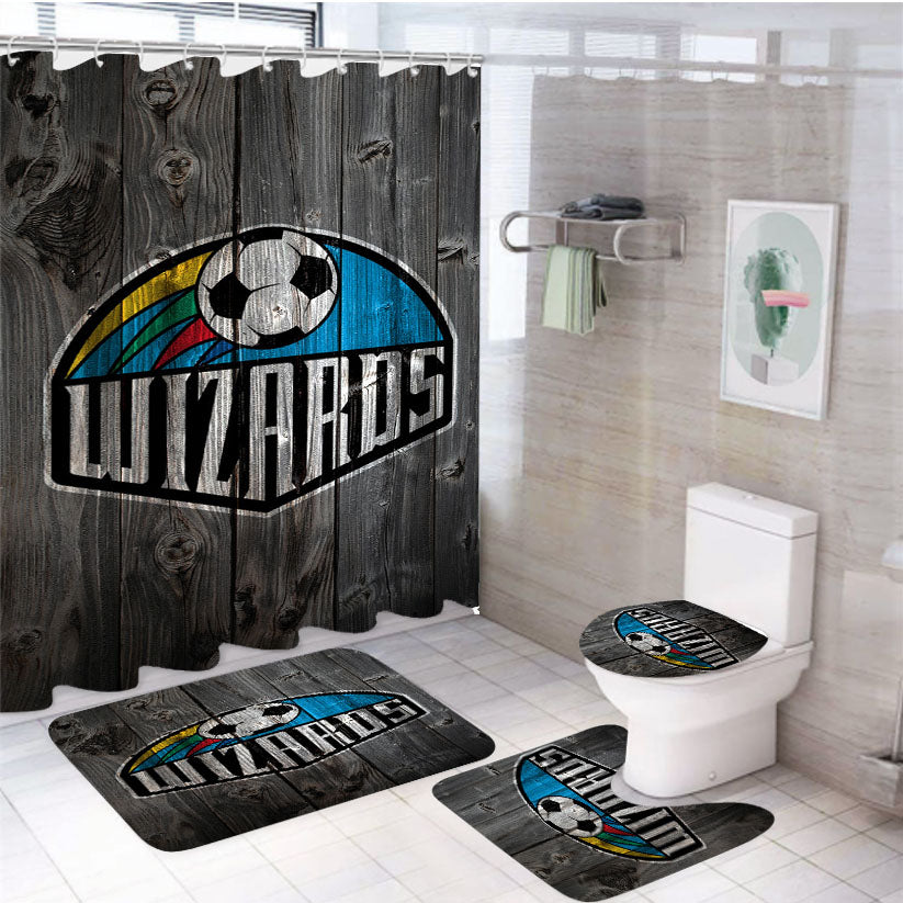 Kansas City Wizards 4Pcs Bathroom Set Shower Curtain