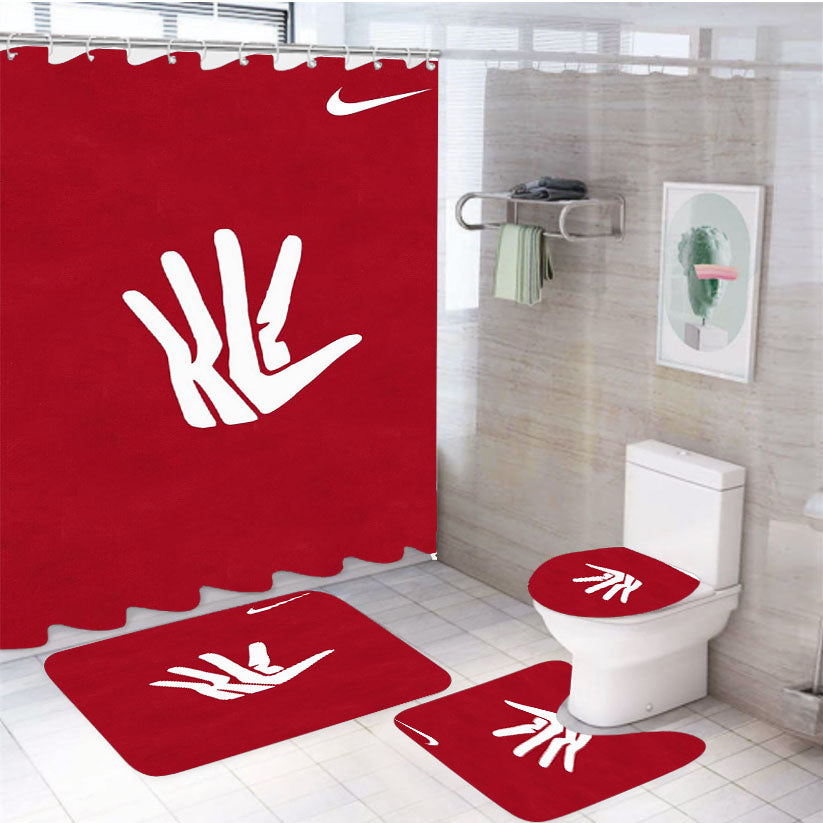 Kawhi Leonard Basketball Player Wallpaper 4Pcs Bathroom Set Shower Curtain
