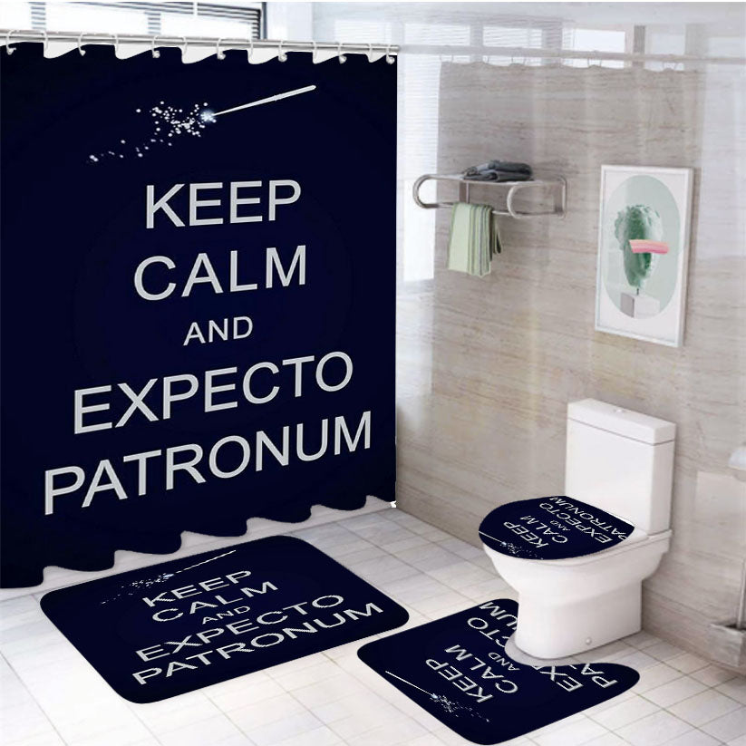 Keep Calm Harry Potter 4Pcs Bathroom Set Shower Curtain