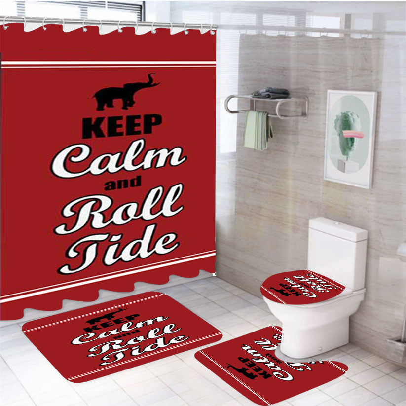 Keep Calm Roll Tide 4Pcs Bathroom Set Shower Curtain