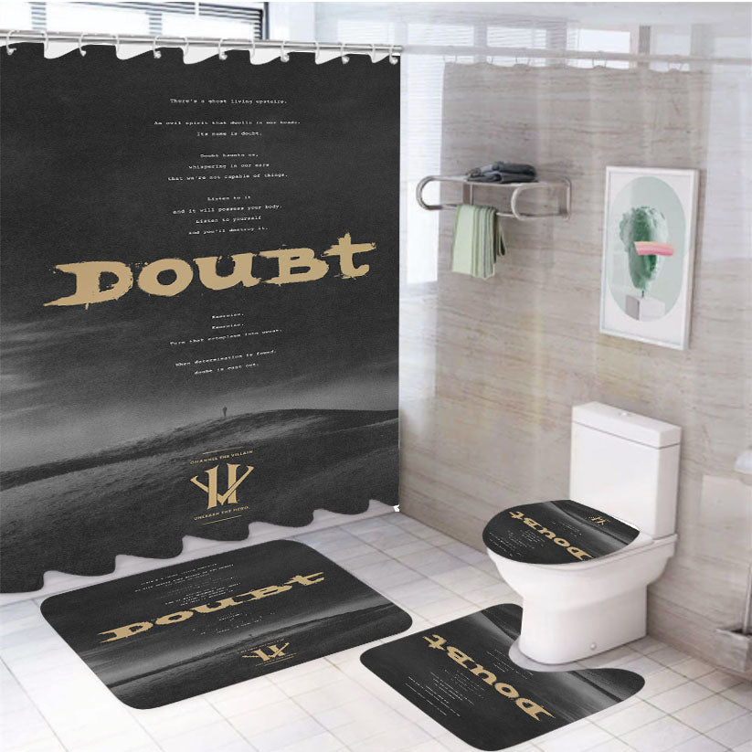 Kobe Bryant Doubt Herovillain 4Pcs Bathroom Set Shower Curtain