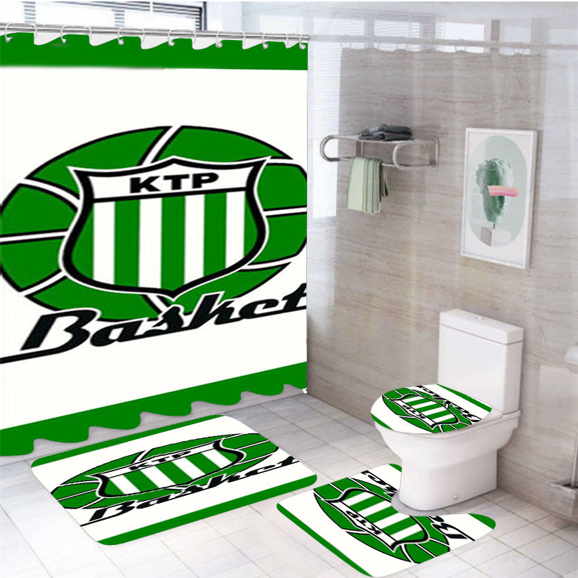 Ktp Basket 4Pcs Bathroom Set Shower Curtain