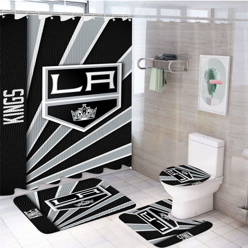 La Kings Los Angeles 4Pcs Bathroom Set Shower Curtain
