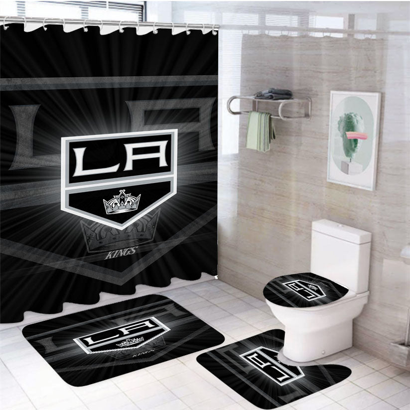 La Kings Los Angeles 2 4Pcs Bathroom Set Shower Curtain