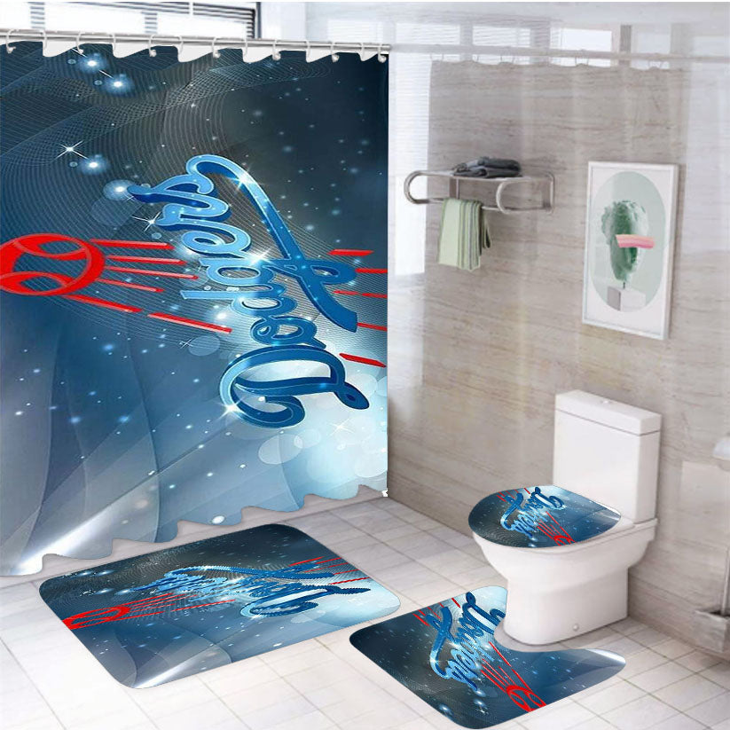 La Los Angeles Dodgers Mlb 4Pcs Bathroom Set Shower Curtain