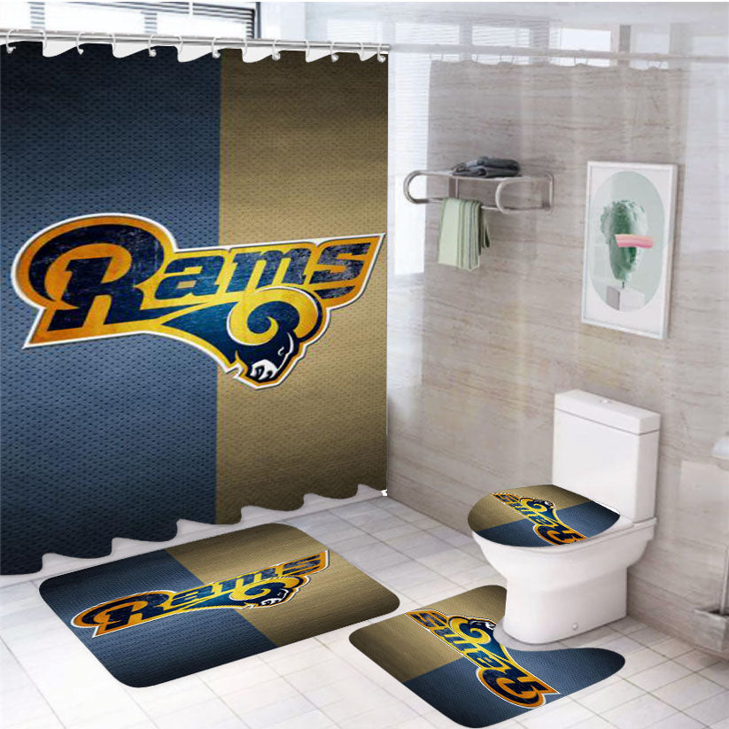 La Rams Nfl West Division 4Pcs Bathroom Set Shower Curtain