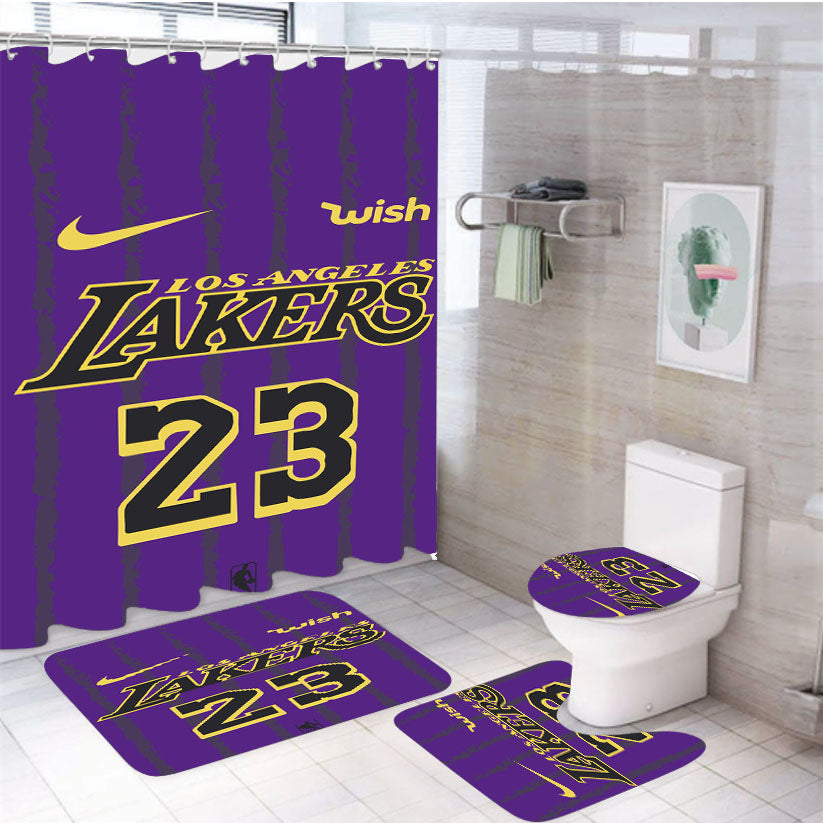 Lakers La 23 Legend 4Pcs Bathroom Set Shower Curtain