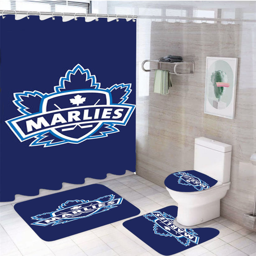 Marlies 4Pcs Bathroom Set Shower Curtain