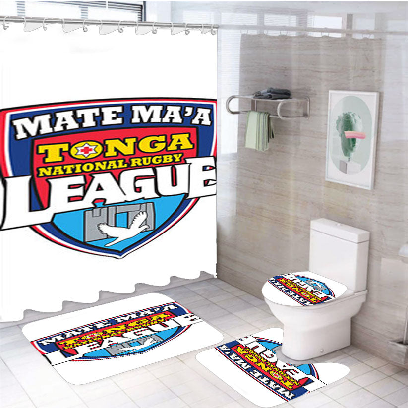 Mate Ma'A League Logo 4Pcs Bathroom Set Shower Curtain