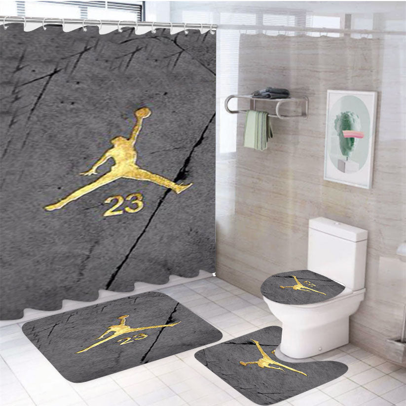 Michael Jordan Nike 4Pcs Bathroom Set Shower Curtain