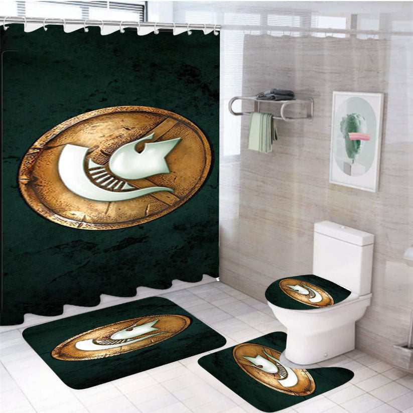 Michigan State Symbol 4Pcs Bathroom Set Shower Curtain
