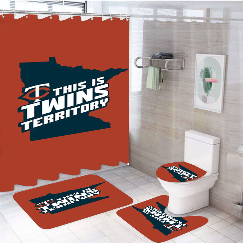 Minnesota Twins Territory 4Pcs Bathroom Set Shower Curtain