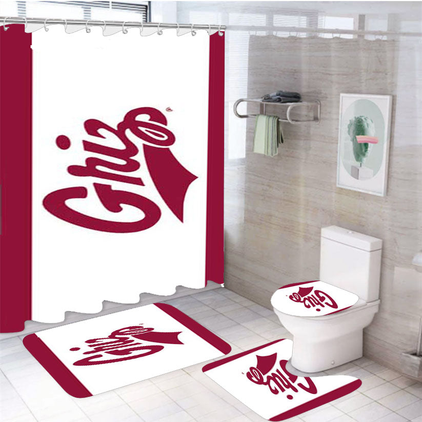 Montana Griz 4Pcs Bathroom Set Shower Curtain