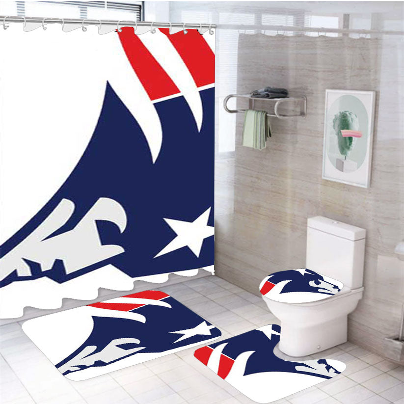 Ne Pats Logo Simple 4Pcs Bathroom Set Shower Curtain