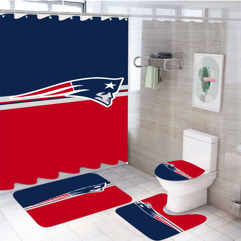 New England Patriots Minimalist 4Pcs Bathroom Set Shower Curtain