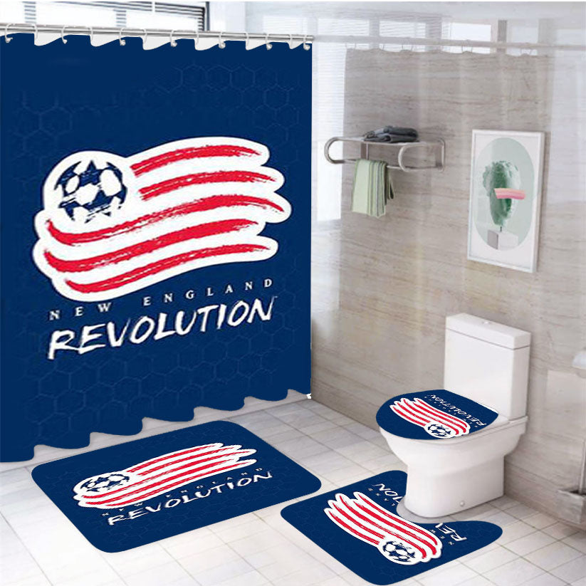 New England Revolution 4Pcs Bathroom Set Shower Curtain
