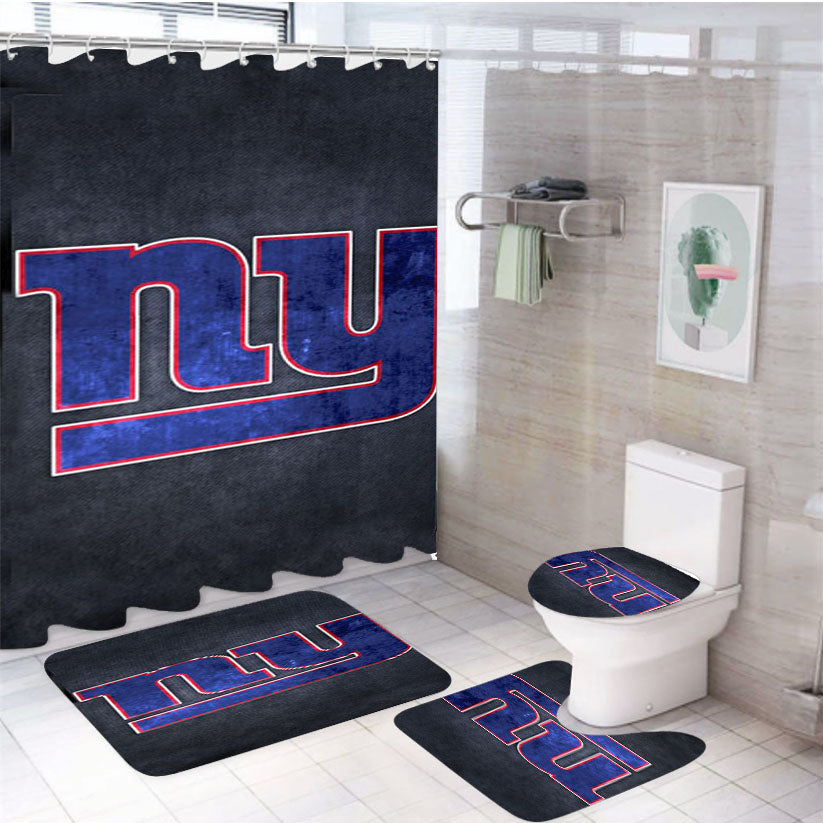 New York Giants Art 4Pcs Bathroom Set Shower Curtain