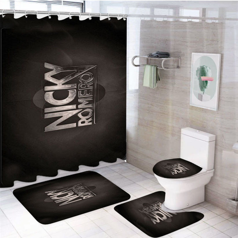 Nicky Romero Logo 4Pcs Bathroom Set Shower Curtain