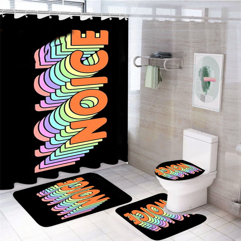 Noice - B99 4Pcs Bathroom Set Shower Curtain