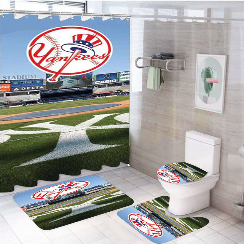 Ny Yankees Stadium 4Pcs Bathroom Set Shower Curtain