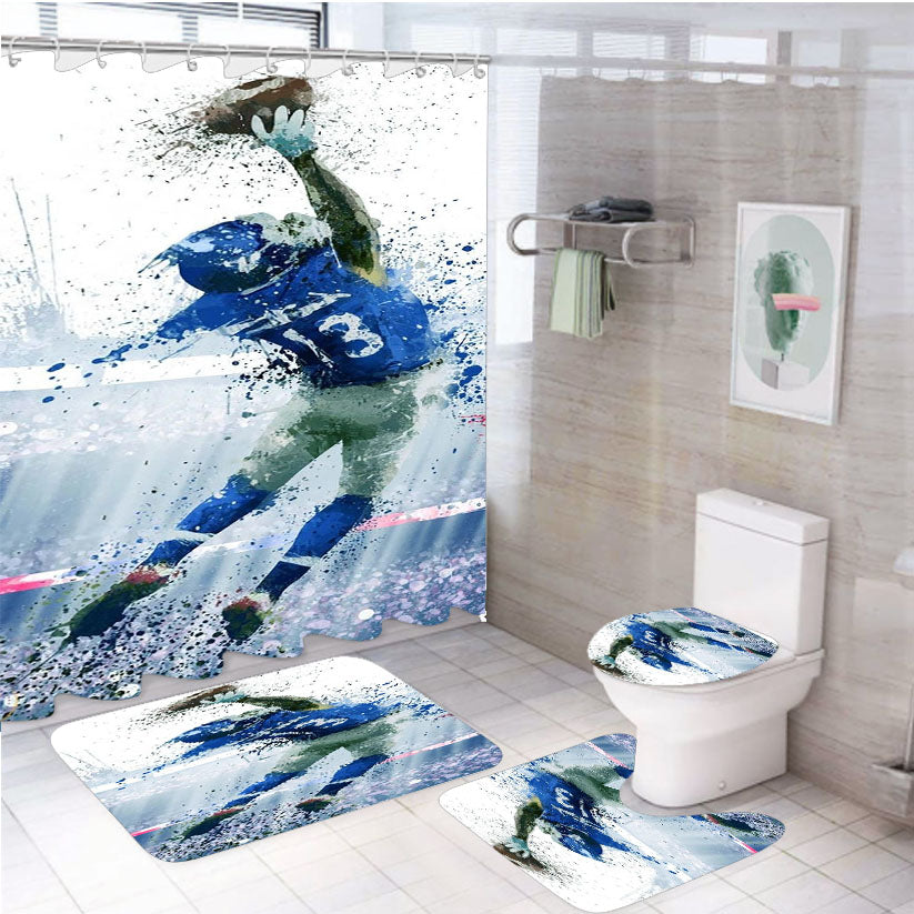 Odell Beckham Jr Splatter Art Color 4Pcs Bathroom Set Shower Curtain