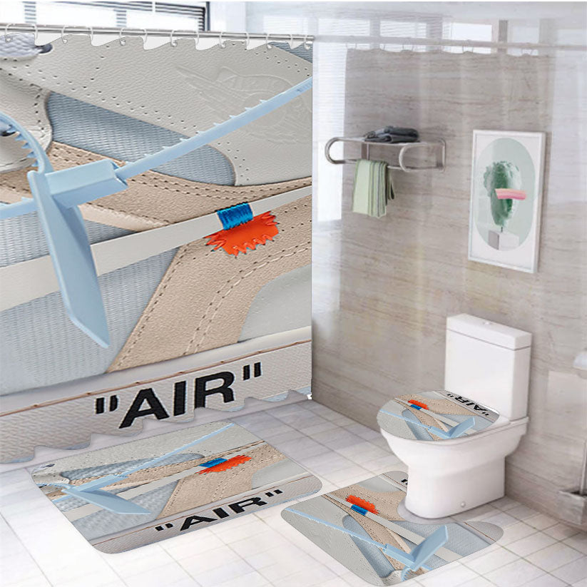 Off White X Air Jordan 1 4Pcs Bathroom Set Shower Curtain