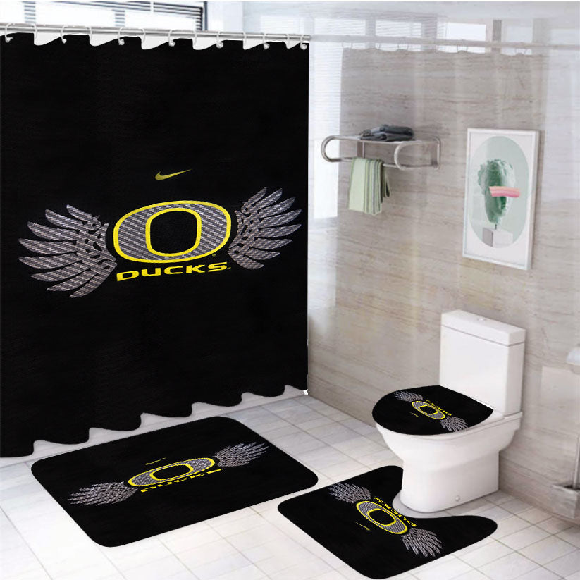 Oregon Pattern 4Pcs Bathroom Set Shower Curtain